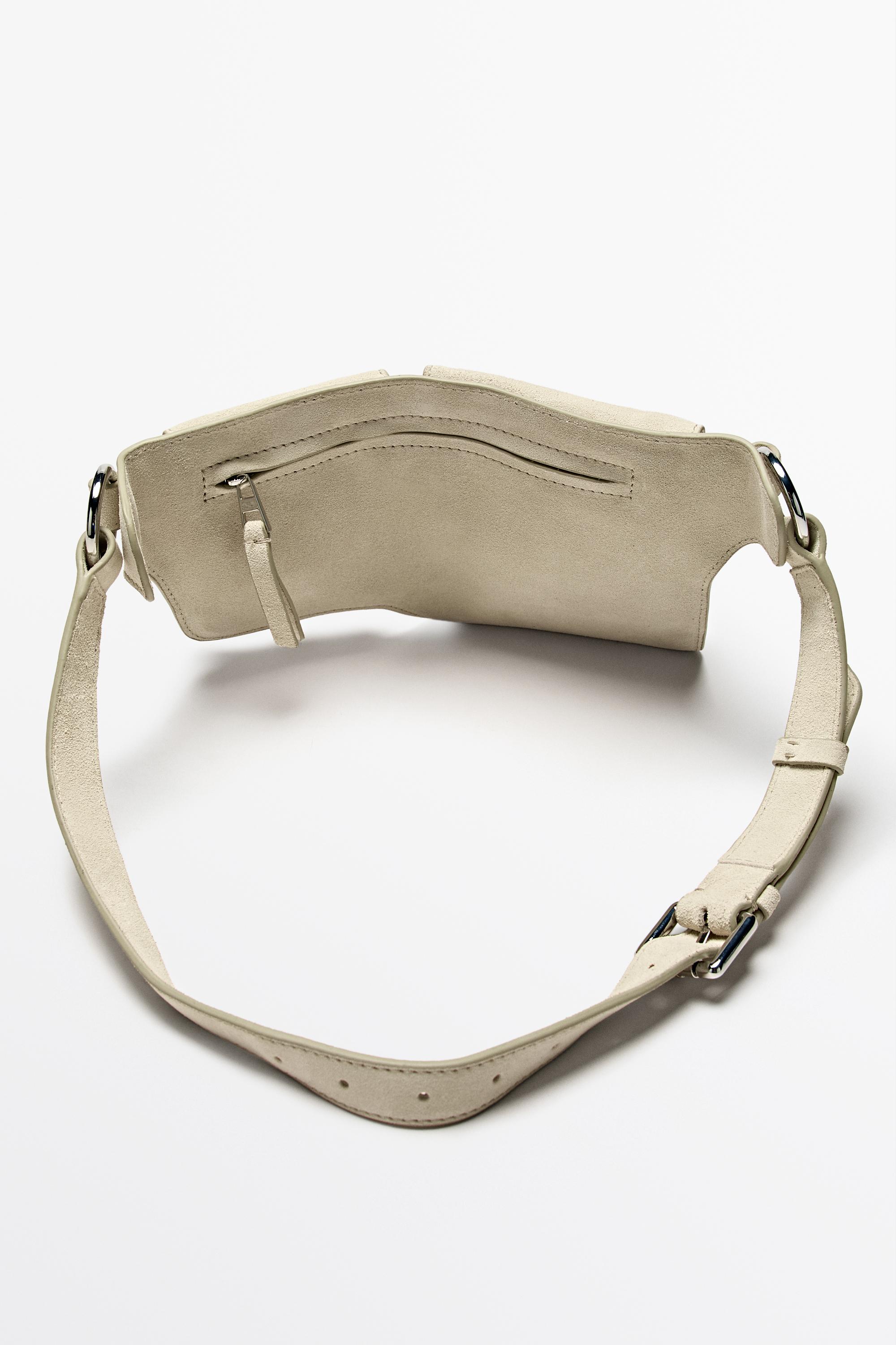 Sac banane double compartiment en croûte de cuir
